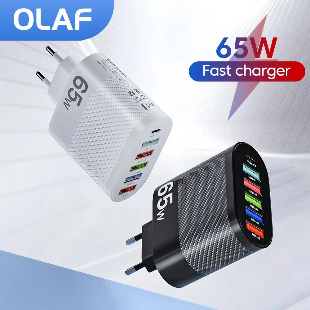 Boostez votre quotidien avec le Chargeur Olaf 65W multiports