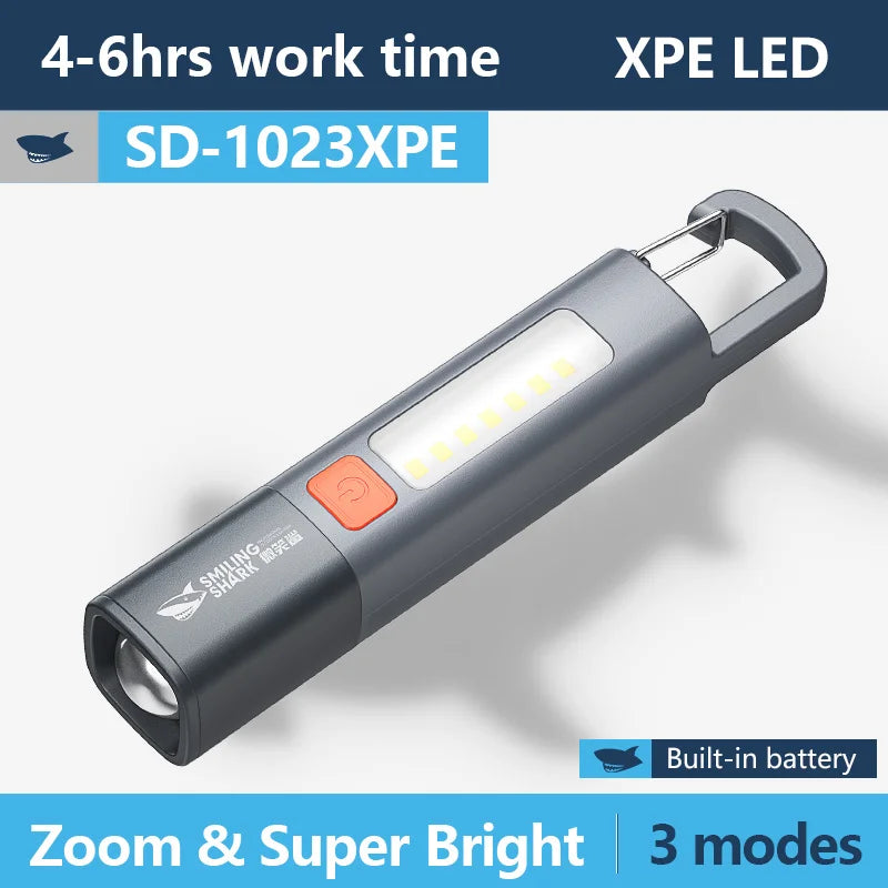Éclairez Vos Aventures Nocturnes avec la Torche LED Smiling Shark SD1023 XPE