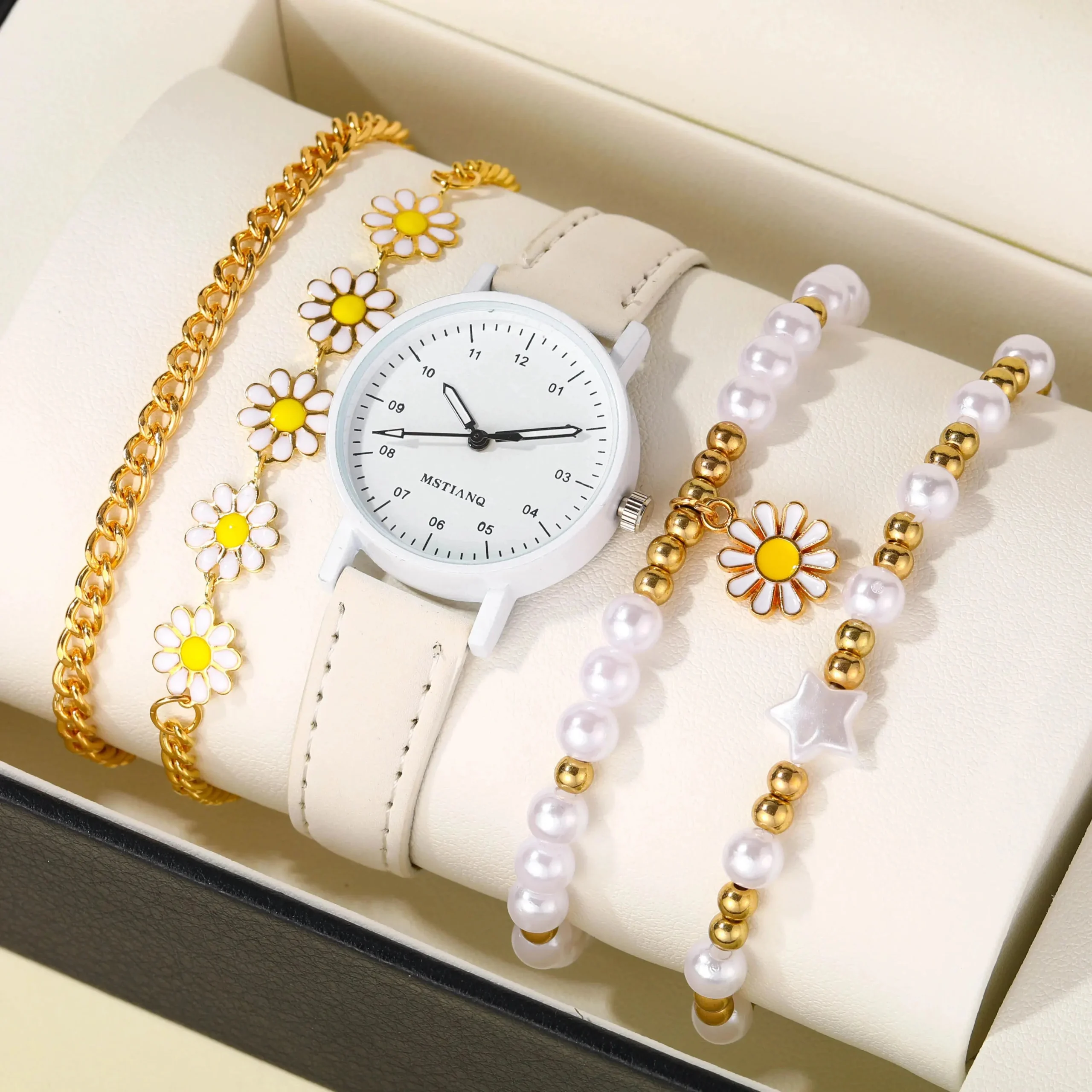 Bracelets pour Filles : La Fusion Exquise du Pentagramme, de la Marguerite et des Perles