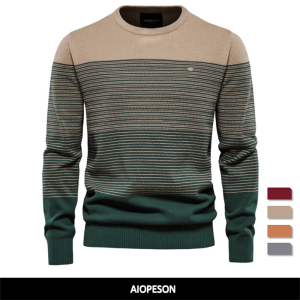 Adoptez l’Élégance Décontractée avec le Pull en Coton AIOPESON pour Homme