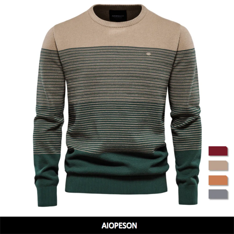 Adoptez l’Élégance Décontractée avec le Pull en Coton AIOPESON pour Homme