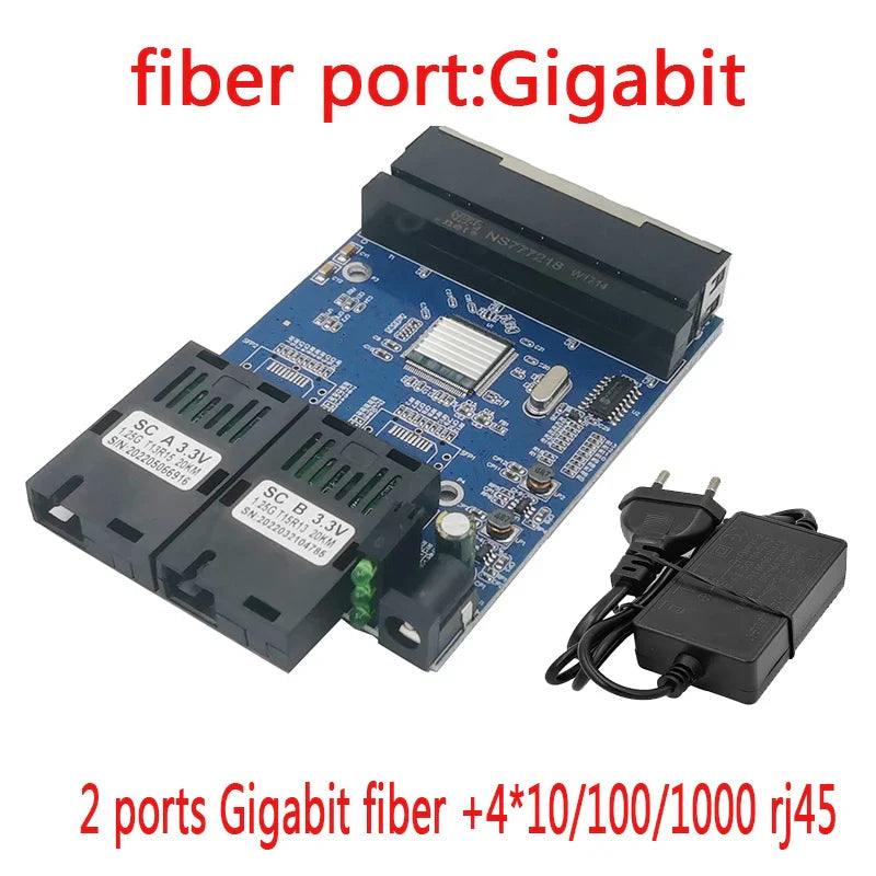 Maximisez Votre Connectivité avec le Switch Ethernet Fibre Optique 4 Ports Gigabit PCBA SC Monomode
