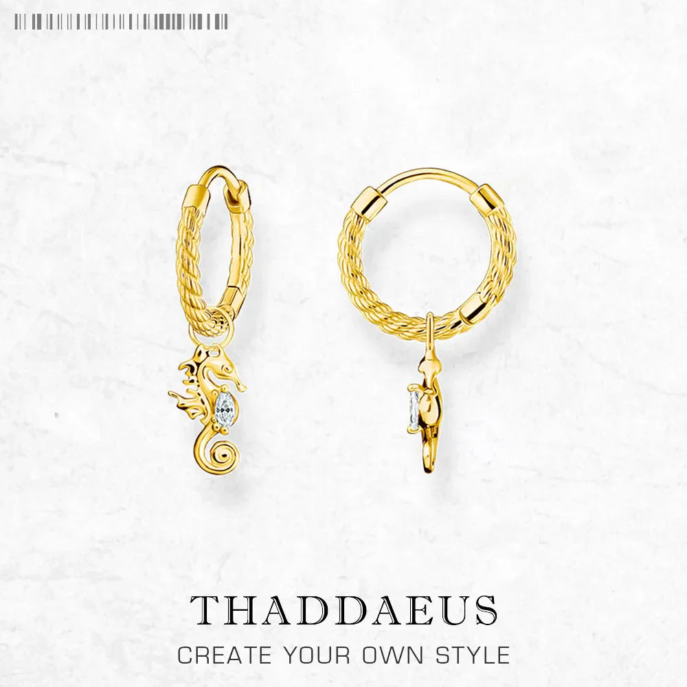 Sublimez Votre Style avec l'Élégance Marine des Créoles Or 925 Hippocampe