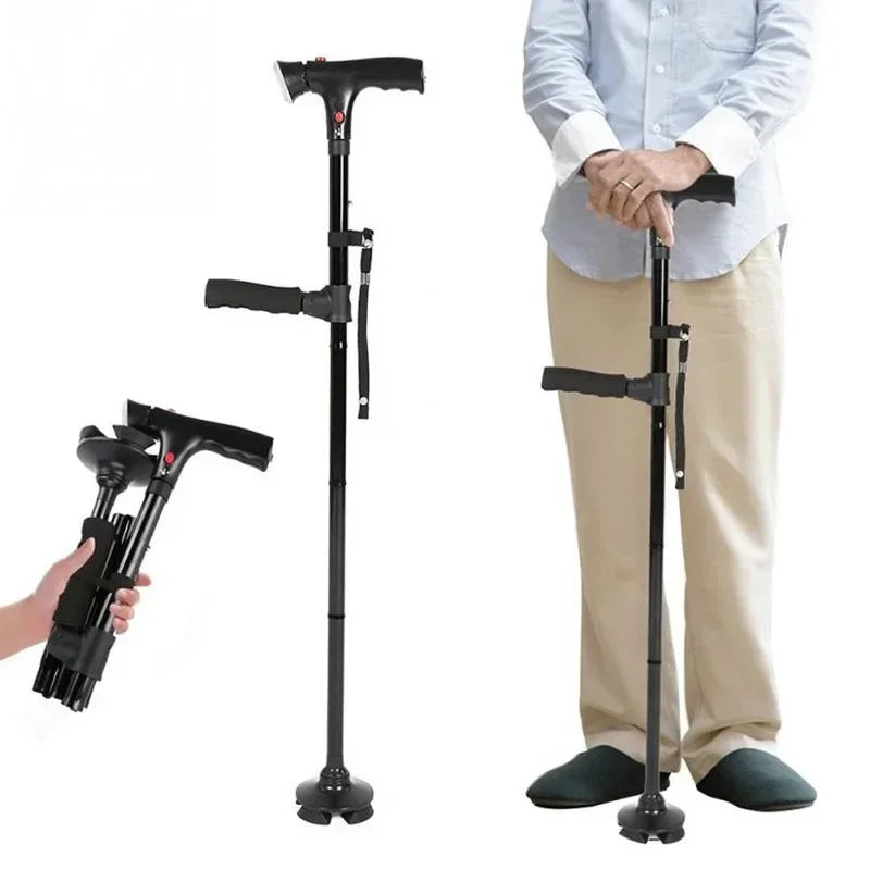 Réinventez Vos Déplacements Quotidiens avec la Canne Télescopique Pliable LED Alarme