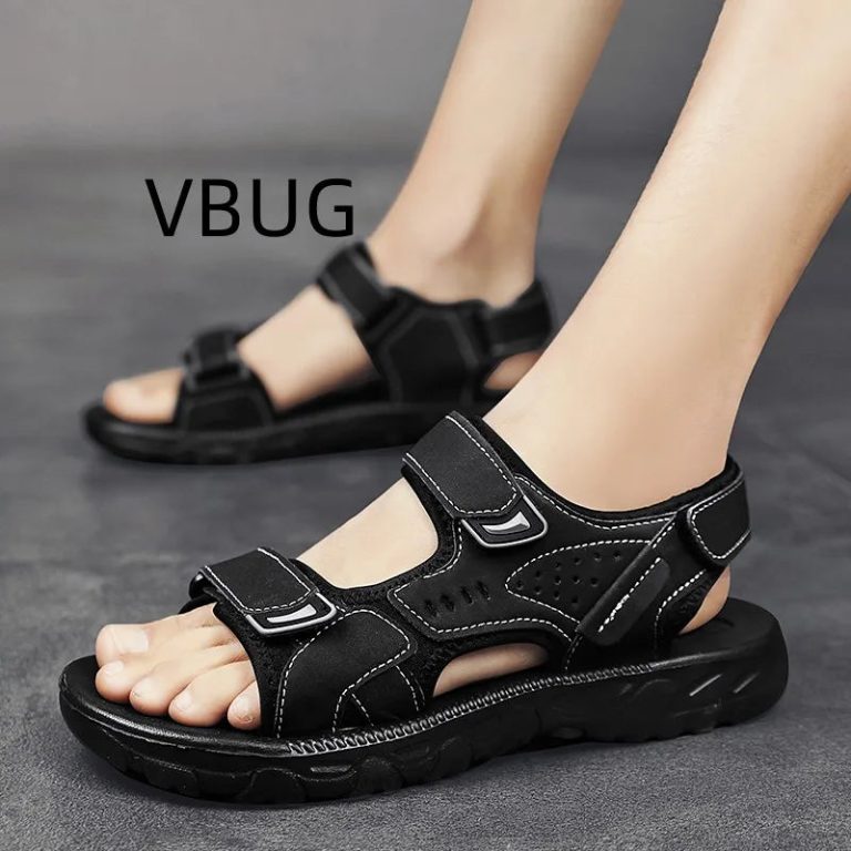 Marcher avec Élégance et Confort : La Sandale Homme Noire Tendance de VBUG