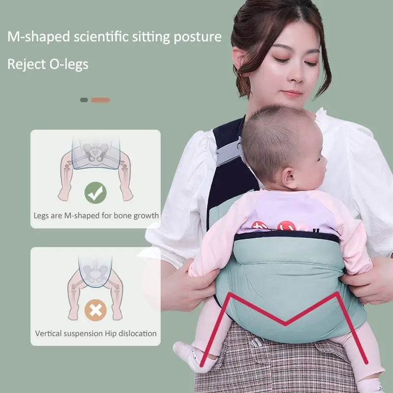 Découvrez le confort et la praticité de l’écharpe de portage ergonomique pour bébé verte