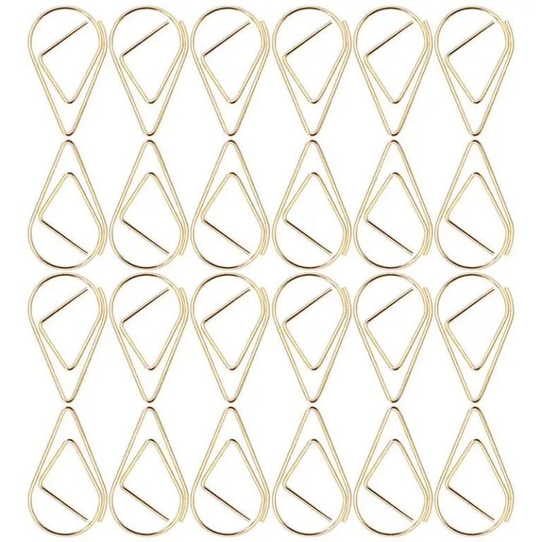 Réinventez Votre Bureau: Paperclips Élégants en Forme de Goutte pour une Organisation Sublime