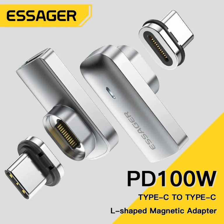Connectez, chargez, et synchronisez : La nouvelle ère du USB-C avec l’adaptateur Essager PD 100W Magnétique OTG