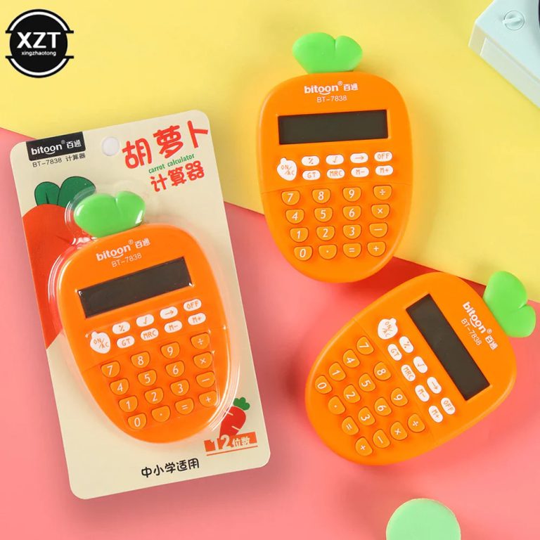 Offrez une Touche Fun et Fonctionnelle à Votre Quotidien avec la Calculatrice Mini Carotte Kawaii