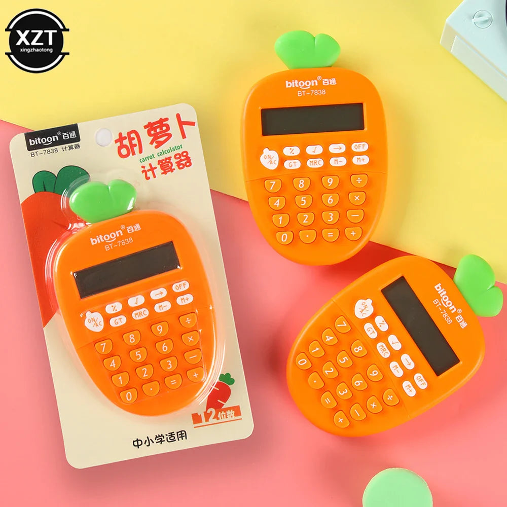 Offrez une Touche Fun et Fonctionnelle à Votre Quotidien avec la Calculatrice Mini Carotte Kawaii