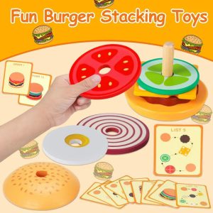 Un Voyage Ludique et Éducatif avec le Jouet Hamburger en Bois