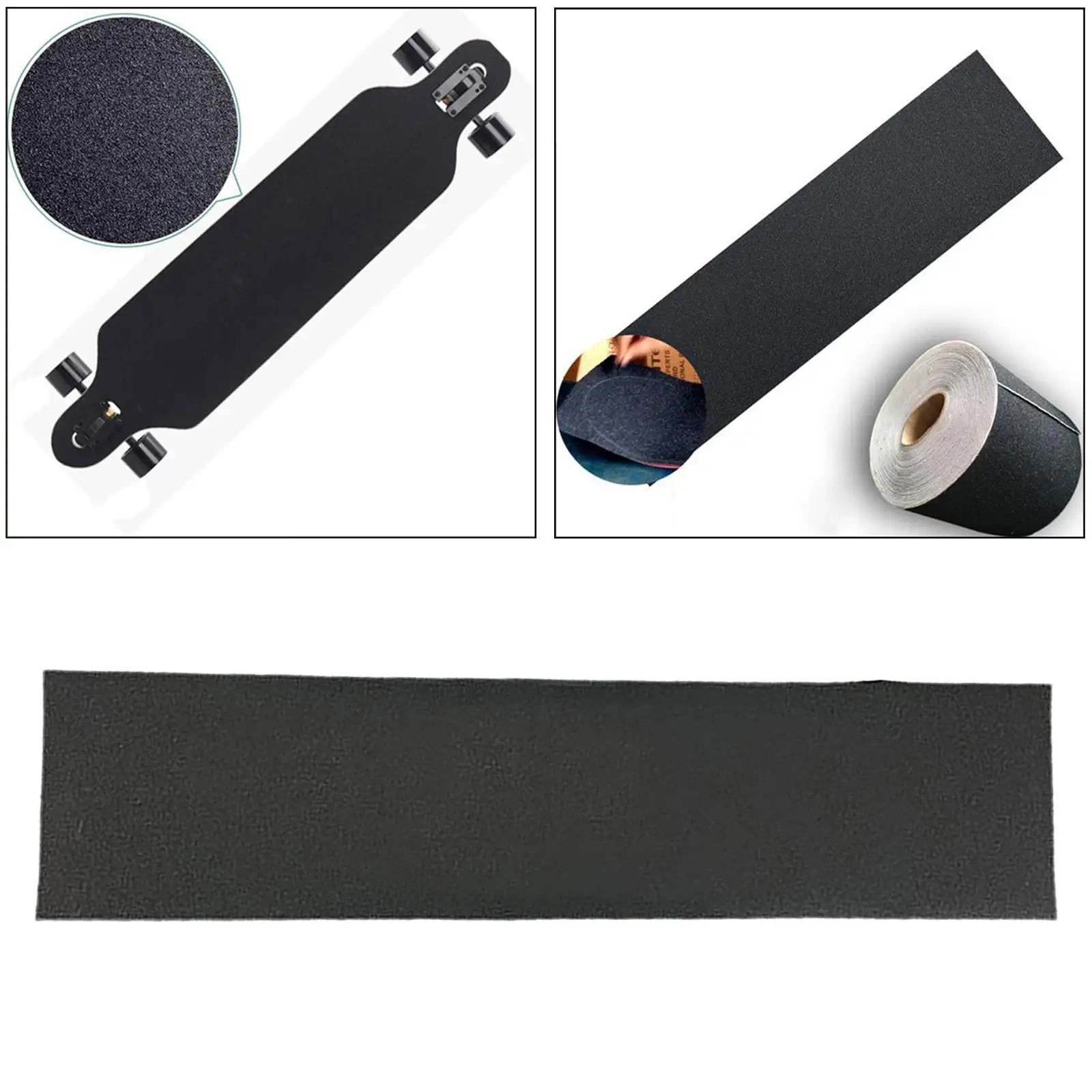 Boostez vos performances de glisse avec le Ruban Grip Skateboard Noir - Anti-Dérapant Premium