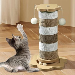 Offrez à votre chat un espace de jeu et de détente optimal grâce au poteau à gratter en sisal