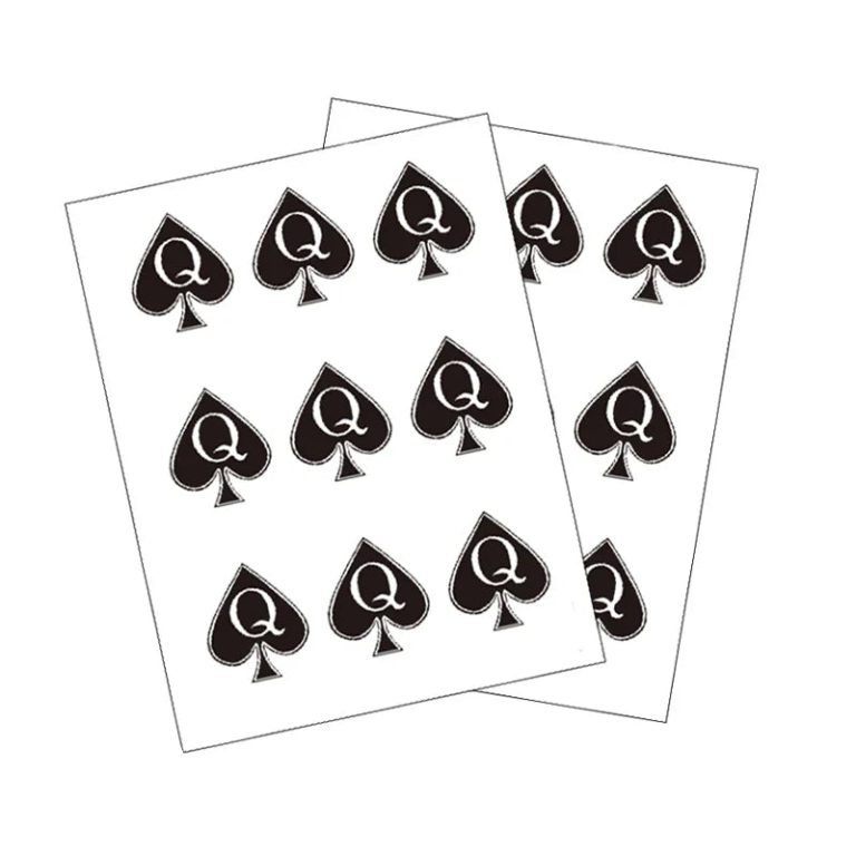 Découvrez le Tatouage Temporaire Étanche Q of Spades pour Homme : L’Audace Éphémère qui Change Tout