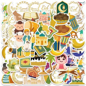 Célébrez l’Eid Mubarak avec un style unique grâce à des autocollants cartoon imperméables