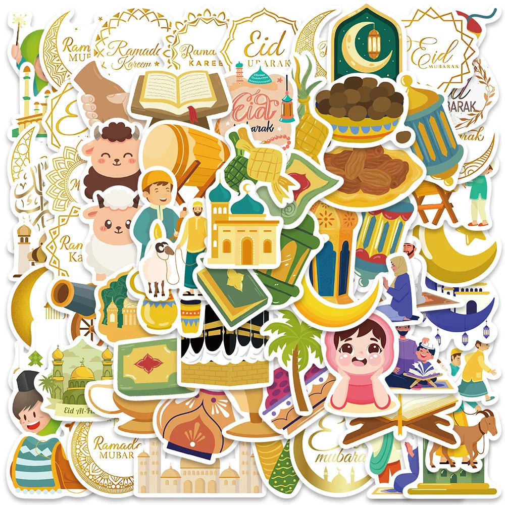 Célébrez l’Eid Mubarak avec un style unique grâce à des autocollants cartoon imperméables