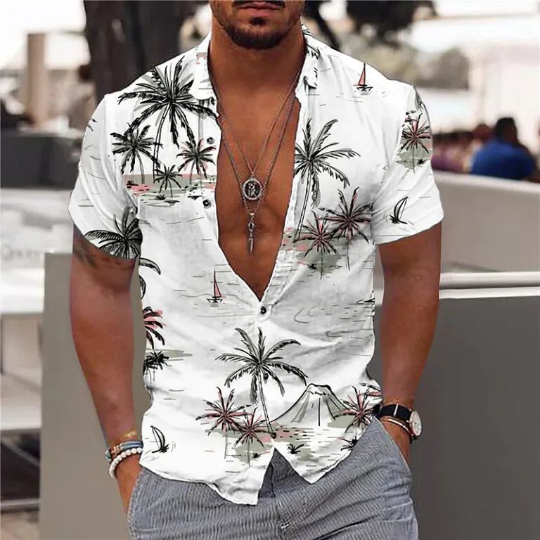 Un souffle tropical pour une allure estivale : la chemise imprimée 3D Arbres de Cocotiers
