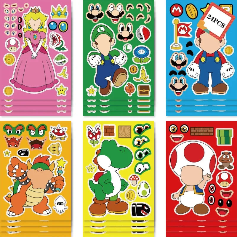 Développez l’Imagination de Vos Enfants avec le Lot de Puzzles Autocollants Super Mario Bros