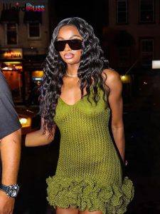 Osez l’Audace Élégante avec une Robe Tricotée au Motif Chat