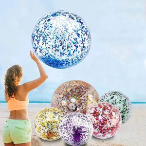 Une touche d’éclat pour vos fêtes d’Halloween : la boule de plage 16 pouces à paillettes