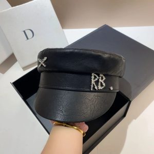 Révélez Votre Style Unique avec la Casquette Newsboy en PU aux Lettres Diamant