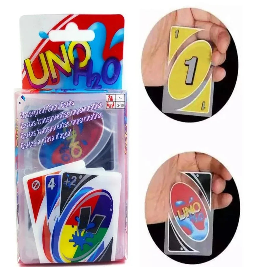 Une Expérience de Jeu Réinventée : Découvrez le Jeu de Cartes UNO H2O Waterproof Transparent