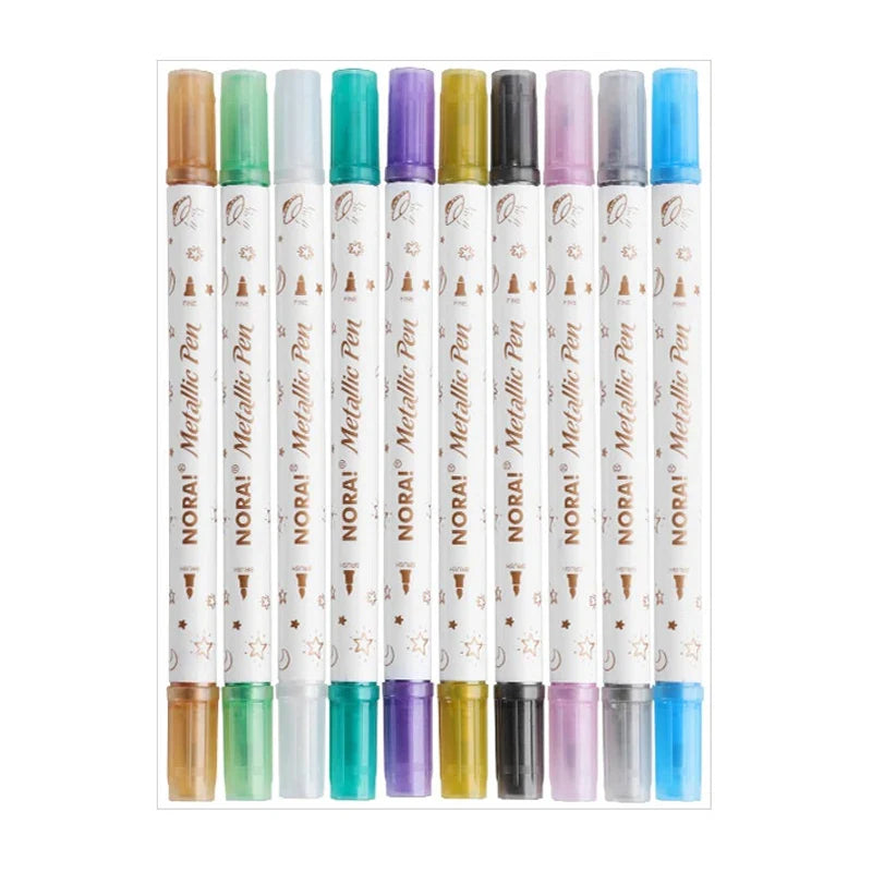 Libérez Votre Art avec ces Stylos Tatouage Ongles Double Embout Métal Coloré : Une Révolution Créative