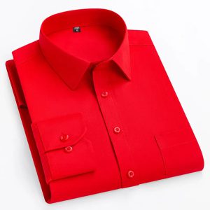 L'élégance sous toutes ses formes : La chemise double col pour homme en taille plus Slim Fit qui redéfinit le style formel