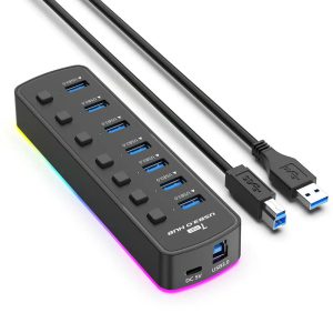 Boostez votre setup avec un hub USB 7-en-1 RGB : L’accessoire incontournable pour allier performance et style