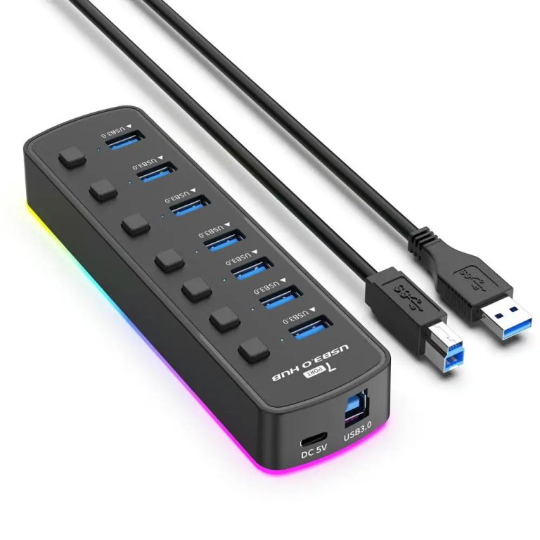 Boostez votre setup avec un hub USB 7-en-1 RGB : L’accessoire incontournable pour allier performance et style