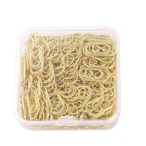 Organisez vos Documents avec Élégance : L'Ensemble Clips Marque-page Miniatures Cœur Dorés