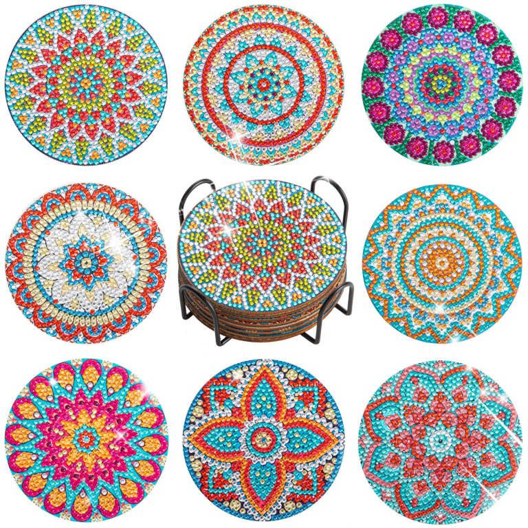 Embellissez votre intérieur avec l’Art du Diamant : Sublimez votre table grâce aux sous-verres Mandala RUOPOTY