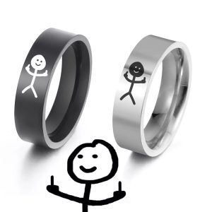 Affirmez Votre Style avec la Bague Stickman au Doigt d'Honneur