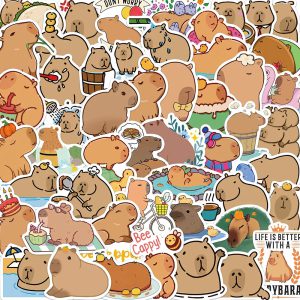 Donnez vie à votre créativité avec des autocollants Cartoon Capybara uniques
