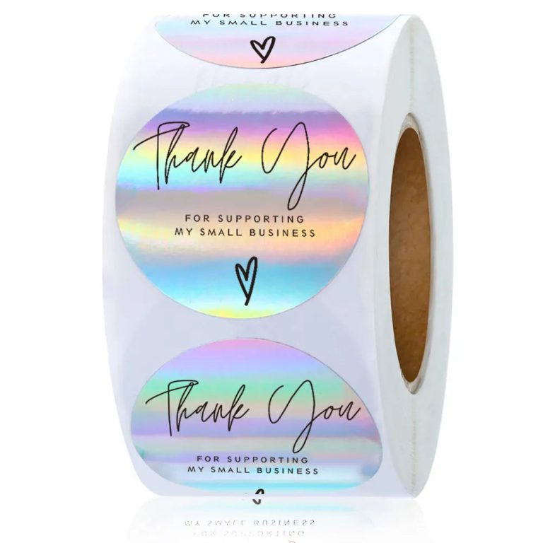 Exprimez votre gratitude de manière créative avec des autocollants arc-en-ciel 'Merci'