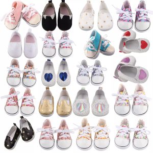 Redonnez du charme à vos poupées avec ces chaussures en toile de 7 cm uniques