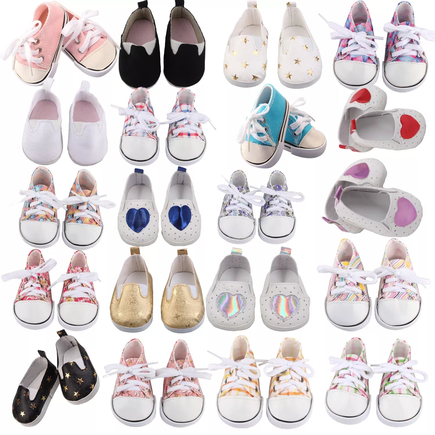 Redonnez du charme à vos poupées avec ces chaussures en toile de 7 cm uniques