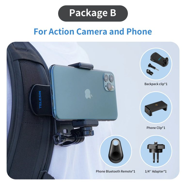 Clip de Sac à Dos TELESIN : Capturez l’Essence de Chaque Aventure