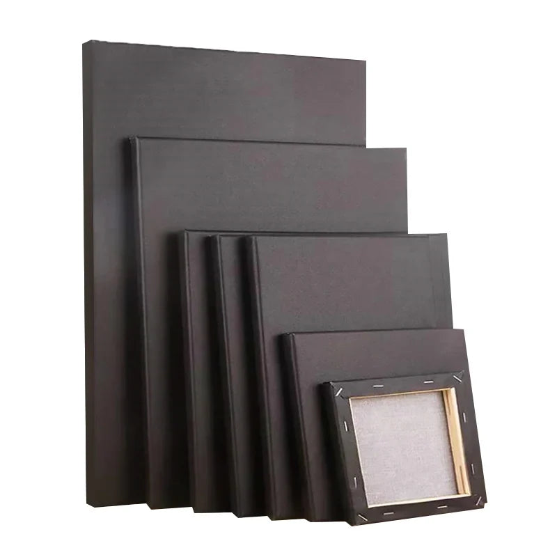 Révélez votre créativité avec le cadre de peinture à l'huile en toile noire