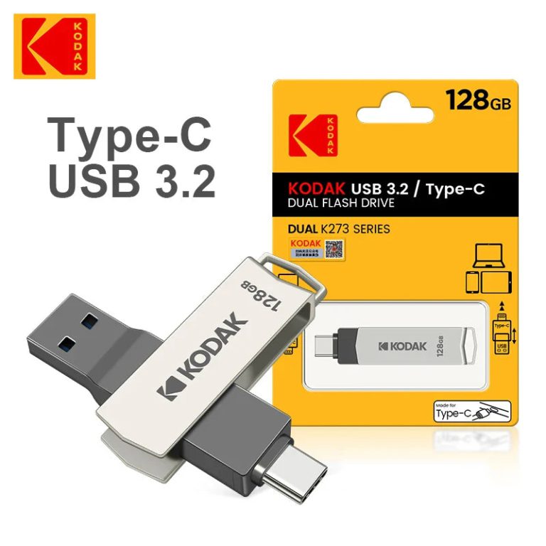 Exploration d’un stockage haute performance : la clé USB Kodak K273 Métallique 128Go USB 3.2 OTG