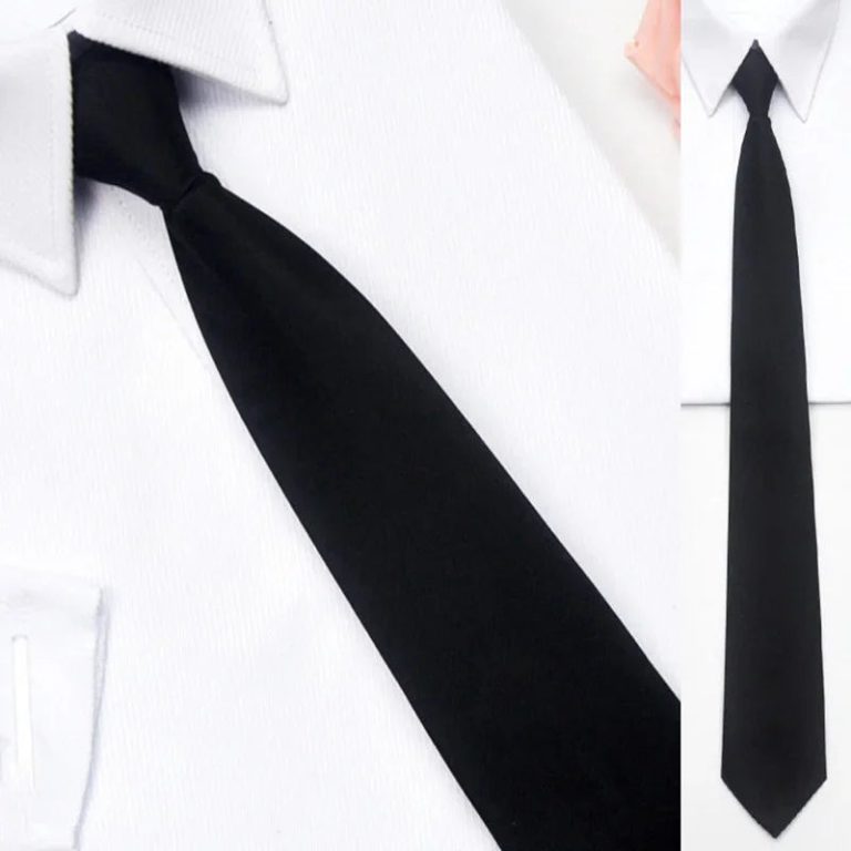 La touche finale pour un style irrésistible : la Cravate Noire à Pince Élégante qui redéfinit le chic professionnel