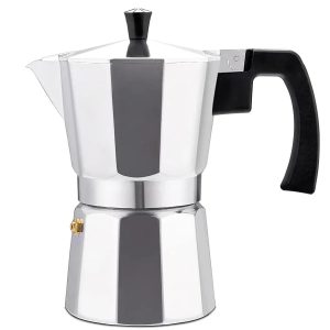 Redécouvrez l’Art du Café Traditionnel avec une Cafetière Moka en Aluminium Argenté