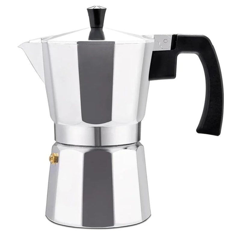 Redécouvrez l’Art du Café Traditionnel avec une Cafetière Moka en Aluminium Argenté