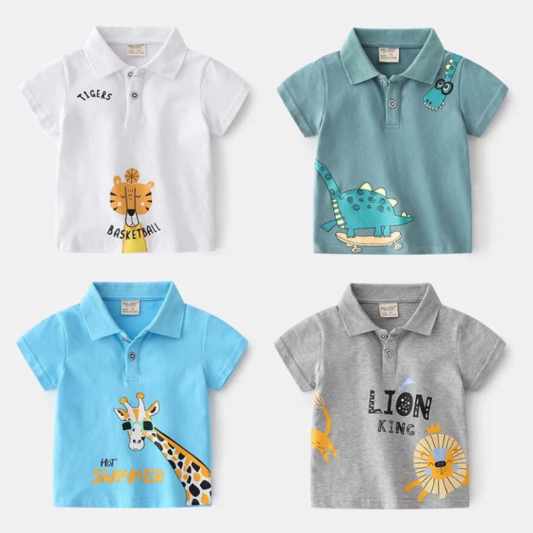 T-shirt Polo Cartoon d'Été pour Garçons : Un Mix Parfait de Confort et Style Ludique