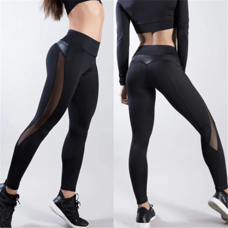 Leggings noirs innovants : l’alliance du confort sportif et de l’élégance en cuir PU