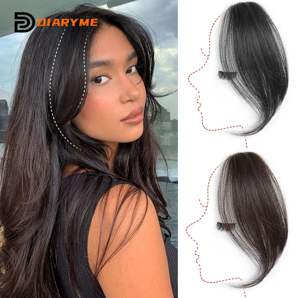 Révélez Votre Élégance Instantanée avec une Frange Synthétique Modernisée