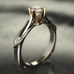 Éclat et Élégance : La Bague en Or 18 Carats avec Moissanite Naturelle, l’Essence du Luxe Nuptial