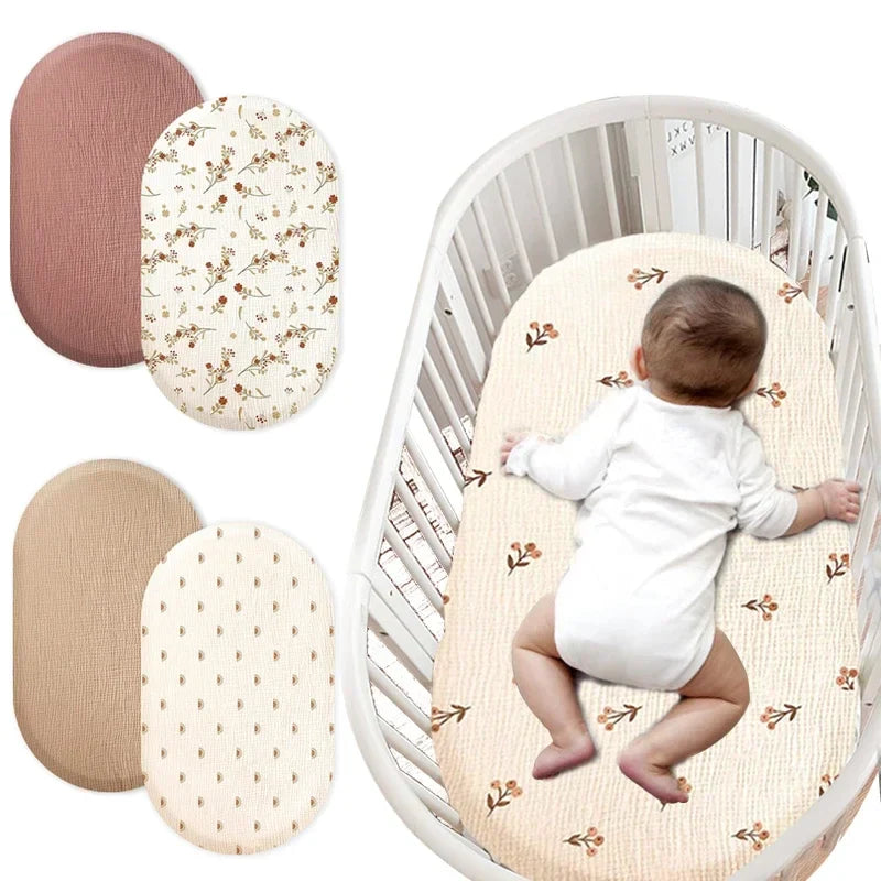 Offrez à Votre Bébé un Sommeil Paisible et Confortable grâce à ces Draps de Berceau en Mousseline