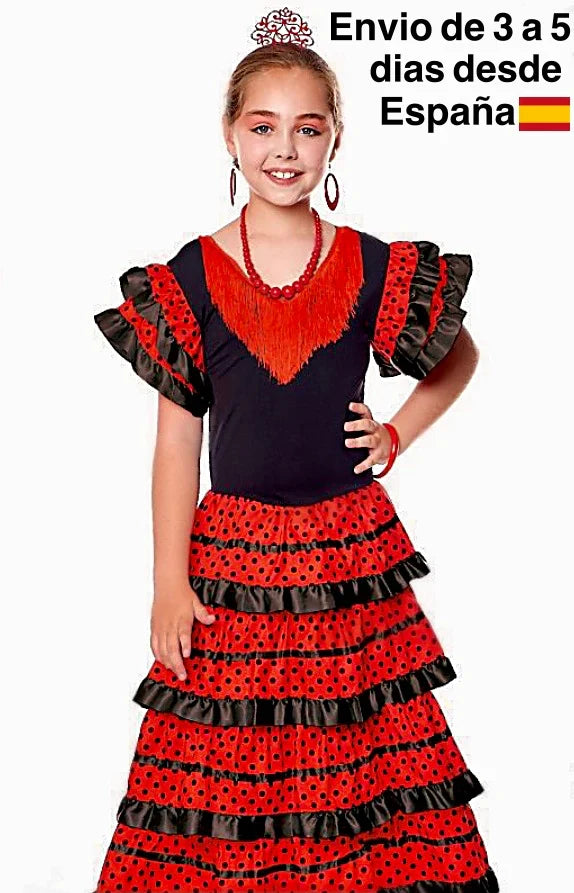 Éveillez la Passion du Flamenco avec la Robe Sevillanes pour Filles