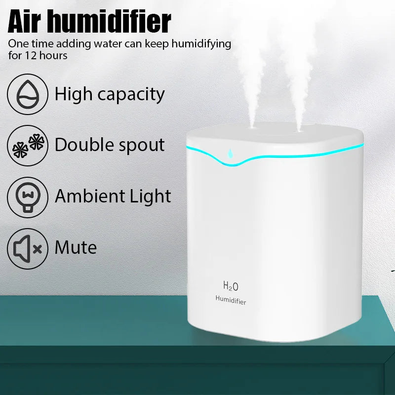 Un souffle de bien-être à portée de main : découvrez l’Humidificateur USB 2000ML Double Pulvérisation